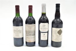 Seven bottles of red wine : to include a 1989 Chateau La Grave 12% vol,