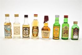 A collection of whisky miniatures, to include Langs Supreme, Atholl Brose, Glen Guard,