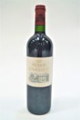 A bottle of Moulin d'Angludet 2004,