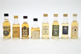 A collection of approximately thirty five single malt Whisky miniatures, including : Tamdhu,