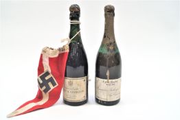 A bottle of 1943 Extra Quality Very Dry Renaudin Bollinger and Co Ay-Champagne with a bottle of....