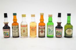 A collection of approximately 60 assorted miniature spirits and liqueurs,