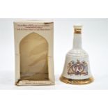 A Bells boxed 1981 Royal Wedding whisky bell shaped decanter,
