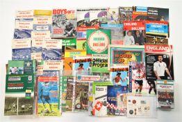 A collection of England football programmes (some with tickets) 1950's onwards,