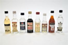 A collection of approximately forty five miniature vodka and Scandinavian spirits,