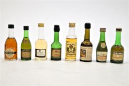 Approximately 35 miniature bottles of Cognacs and Port, including : Janneau VSOp and XO,