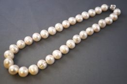 A single strand of baroque cultured freshwater pearls measuring from 13.0mm to 16.0mm.