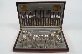 A Viners 'Harley Elegance' pattern canteen of silver plated cutlery for eight place settings