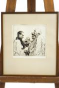 Lee Hanky, The Joke, etching, signed in pencil, title label verso,