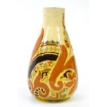 Two signed pieces of Lauder Barum stoneware, a vase decorated with trailing slipware foliate motifs,