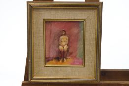 John Richard Haddock, Nude titled 'Jane', oil on board, Royal Academy, summer exhibition 1988,