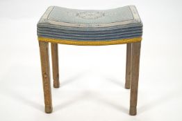 A Queen Elizabeth II Coronation stool, stamped with original paper label and numbered 53,