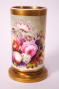 An early 19th century Spode spill vase of plain cylindrical form