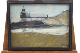 Dawn Sidoli, NEAC, RWA (6 1933) High Tide, Portishead, oil on board, signed and dated 98,