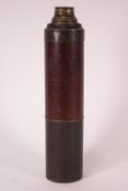 A mahogany and brass four drawer telescope, engraved 'Willsons, London, Improv'd Day or Night'.