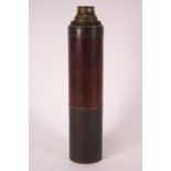 A mahogany and brass four drawer telescope, engraved 'Willsons, London, Improv'd Day or Night'.