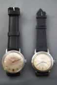A collection of two manual wind stainless steel wristwatches, by Bulova.