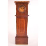 An early miniature mahogany longcase clock with boxwood and ebony banding,