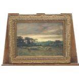 Joseph Milner, Sheep in landscape, oil on board, signed lower right,