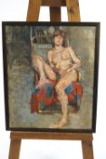 Attributed to Cecil Jospe ARWS (1928-2004), Life study of a female nude, oil on canvas,