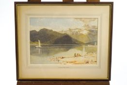 William Matthew Hale RWS, 'Figures on the Shore', watercolour,