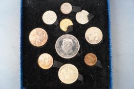 An assortment of coins to celebrate the festival of Britain,