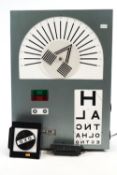 A vintage optician's light box,