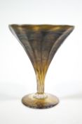 A flared out glass vase, the foot signed Jcinouhka (?) and dated 5.4.83, 22.