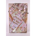 A 19th century mother of pearl card case,