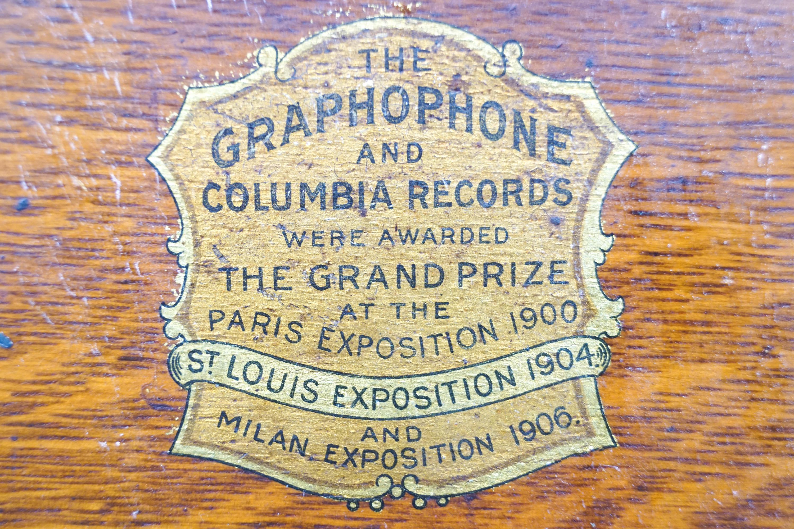 An oak cased Columbia Cylinder gramophone, patented May the 4th 1886, - Image 5 of 14