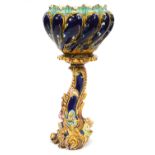 A majolica style jardiniere,