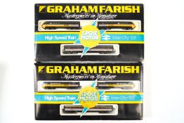 Graham Farish N gauge boxed train sets (twelve in total), together with a Lima TGV train set,