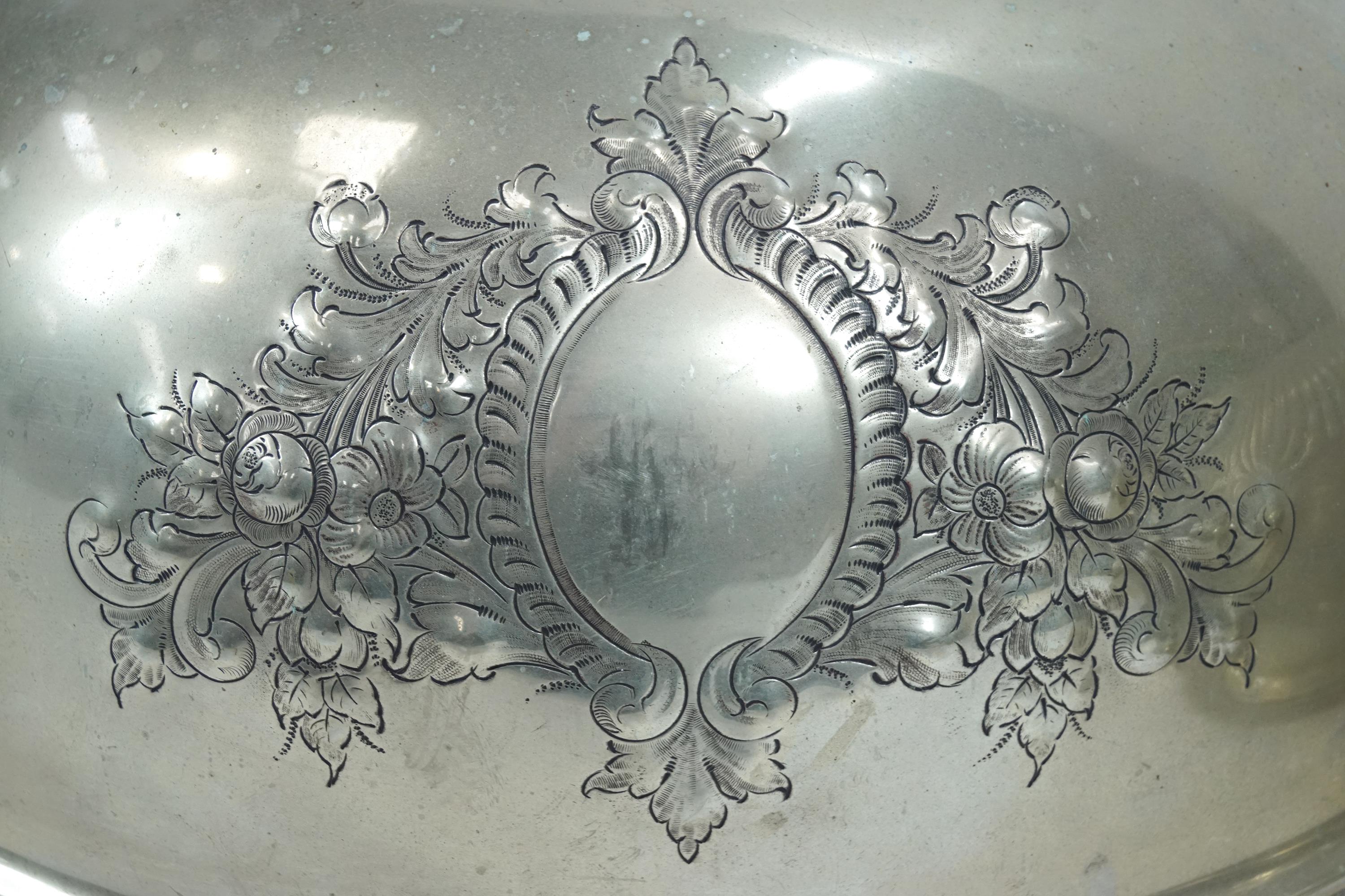 A 19th century silver plated meat cover, - Image 2 of 2