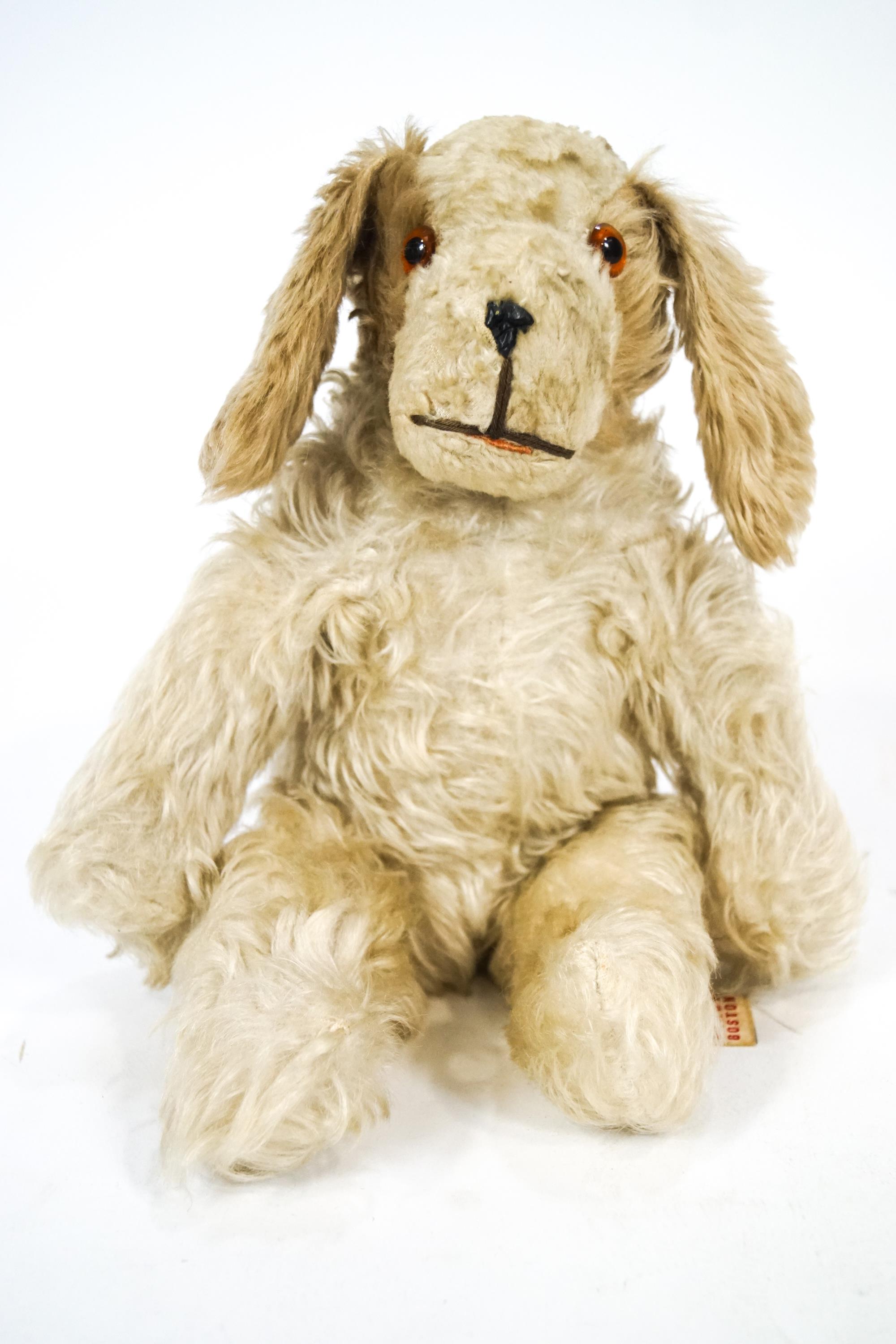 A 1950's Mohair spaniel toy made by Wendy Boston,