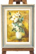 Marjorie Quinn, Still Life with a vase of flowers, oil on board, signed lower right,