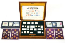 An extensive sterling silver (905) fine silver (999) and other metal proof and cased coin collection