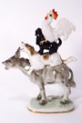 A Hutschenreuther porcelain figure of 'The Musicians of Bremen',