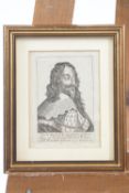 A copper plate engraving of the King Charles I,