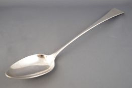 An 'Old English' pattern silver stuffing/basting spoon, London 1791, 30cm long,