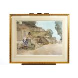 William Russell Flint, Bathing Lady, print, signed in pencil lower right,