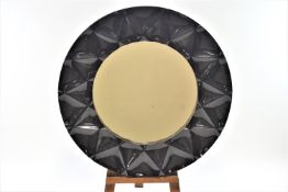 A large 20th century round wall mirror,