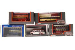 A group of twelve boxed/cased Corgi buses/Classics to include the Bristol K6B, Leyland PD18,
