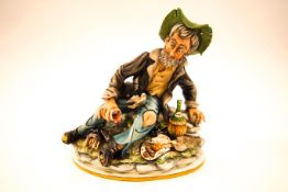 A Capodimonte figure 'The Tramp',