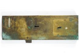 A late 19th century Ladies lavatory lock 'The Etas No 5', One penny model,