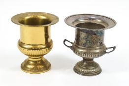 Two metal Campana urn shaped champagne buckets,