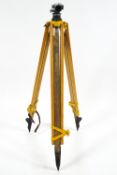 A Hilger & Watts builders dumpy level with tripod and staff