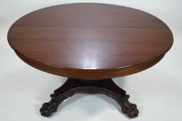 A William IV mahogany dining table,