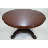 A William IV mahogany dining table,