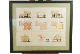 A 1950's architectural drawing for 'Proposed New House Widewell Road, Birdcage Estate, Roborough',