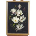 Vestey Rich, Magnolia in Flower, oil on canvas, signed lower right,